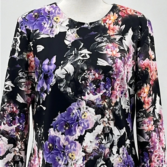 Maia Floral Print Scuba Knit Sheath Dress - NEW - Size 12 - Picture 4 of 9